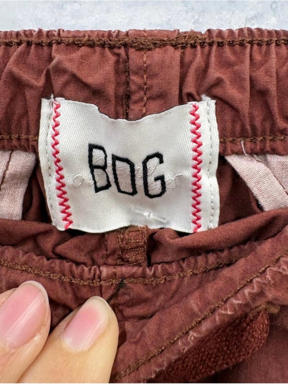 Rust Cargo Drawstring Wide-Leg Pants - Picture 3 of 5